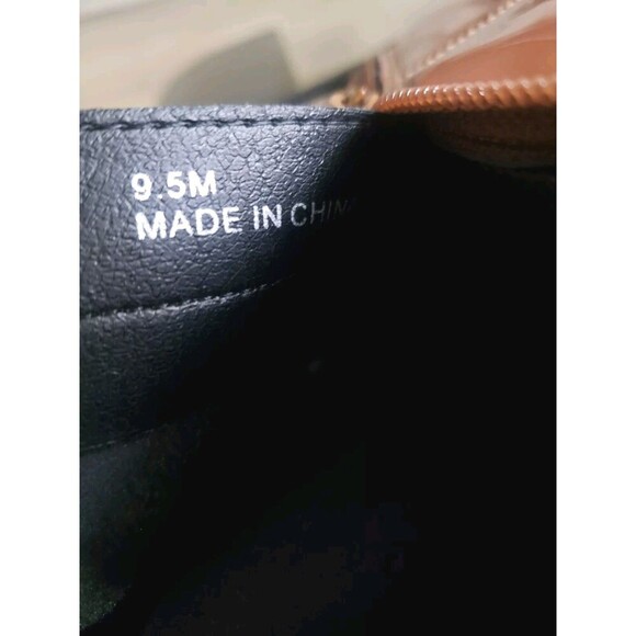 Madden Girl Ankle Boots Women's 9.5 M Cognac Patent Rain Platform Y2K New - Picture 8 of 9